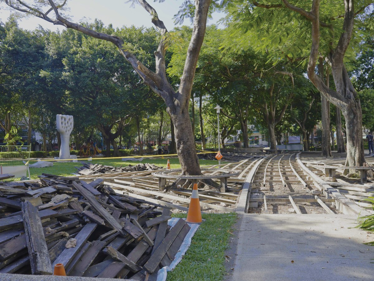 思賢公園木平台改造年底完工